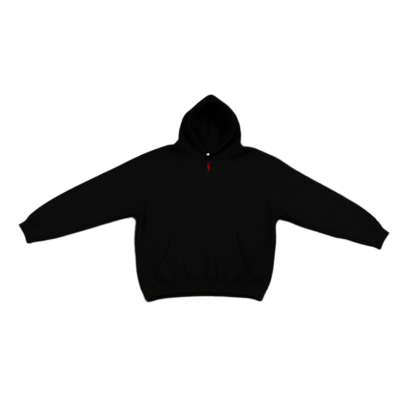 BLACK HOODIE OVERSIZED
