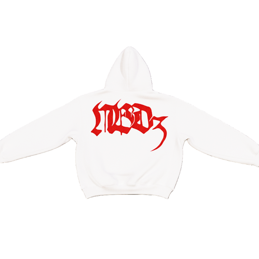 WHITE HOODIE OVERSiZED